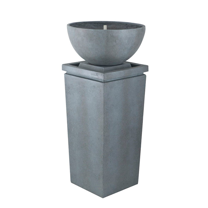 Polyresin Zen Bowl Water Fountain, Outdoor Bird Feeder / Bath Fountains, Relaxing Water Feature For Garden Lawn Backyard Porch