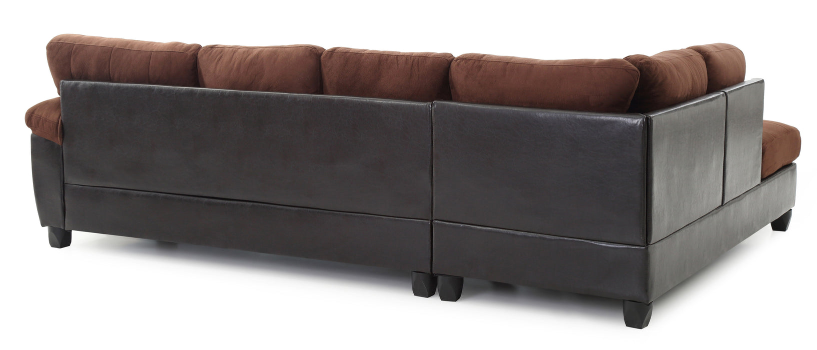 Glory Furniture - Glory Furniture Gallant Sectional, Chocolate - Microfiber