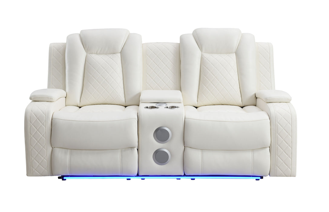 Orion - Console Loveseat com poltronas reclináveis ​​duplas