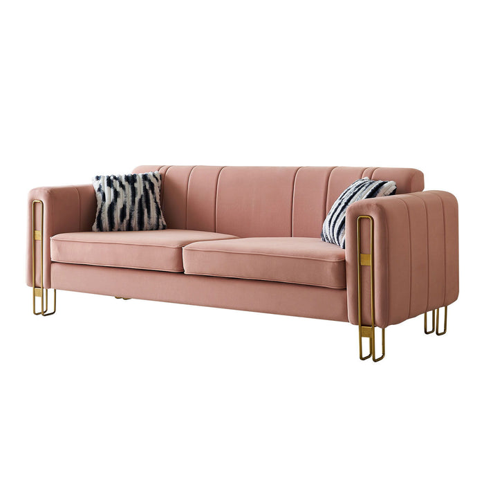 Modern Velvet Sofa 85.04" For Living Room