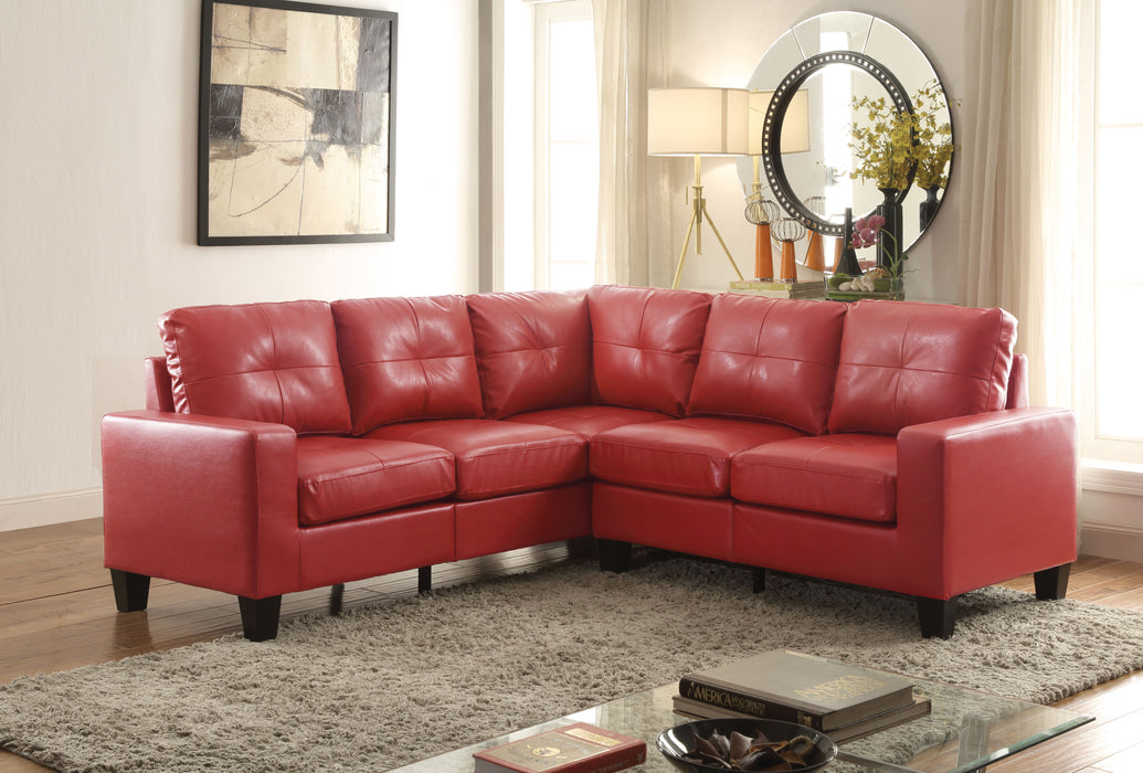 Glory Furniture Newbury Sectional, Red