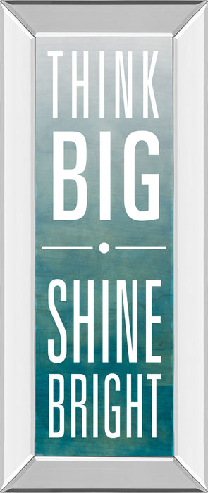 Shine By Sd Studios - Mirror Framed Print Wall Art - Blue