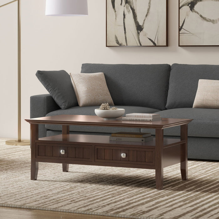 Acadian - Coffee Table with Drawer - Brunette Brown