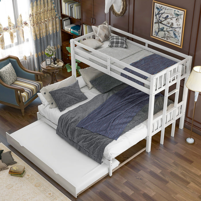 Kids Furniture - Pull Out Bunk Bed With Trundle