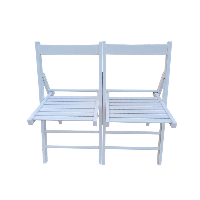 Folding Chair (Set of 2) - Foldable Style - White