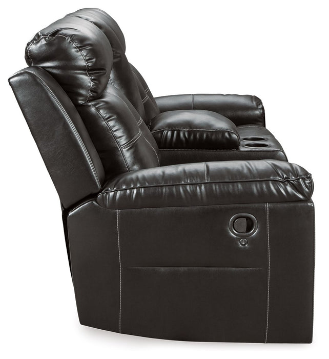 Kempten - Preto - Dbl Rec Loveseat C/Console