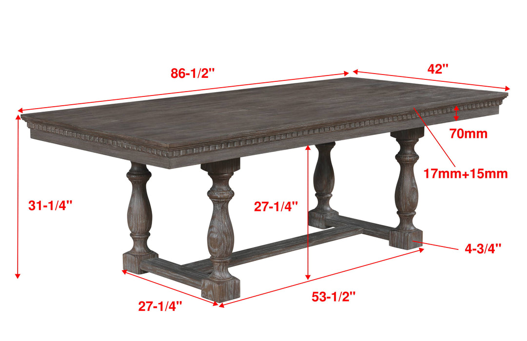 Regent - Mesa de comedor - Negro carbón