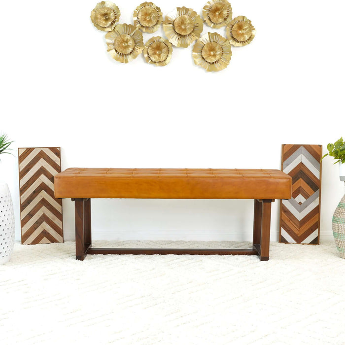 Cameron - Bench - Brown / Tan