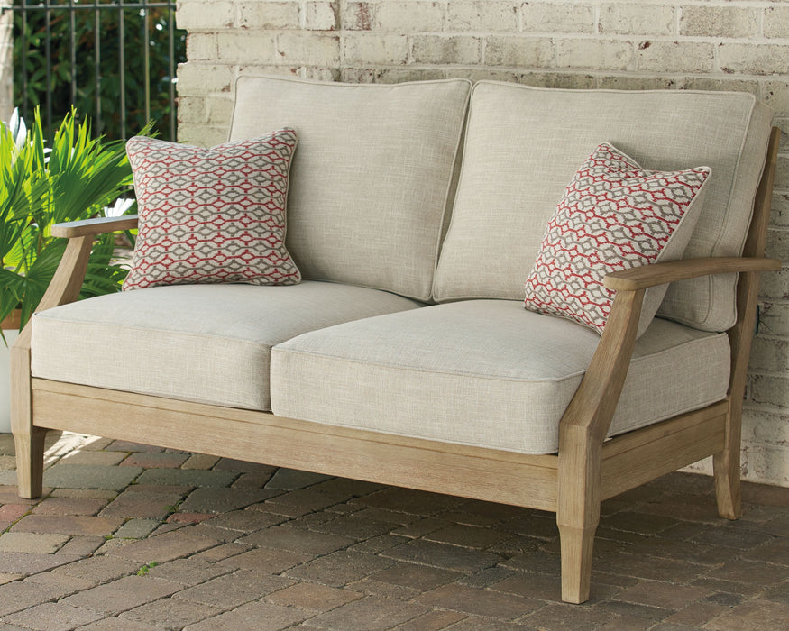 Clare - Beige - Loveseat con cojín