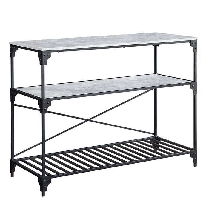 Jakob - Kitchen Cart - Black & Concrete Finish