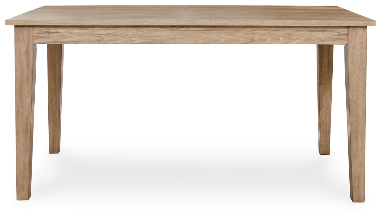 Gleanville - Marrón claro - Mesa de comedor rectangular