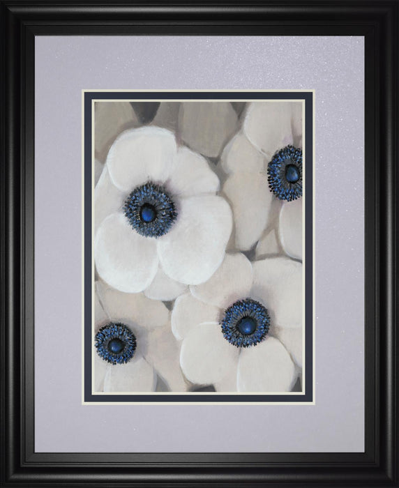 34x40 White Anemone II By Tim OToole - Dark Gray