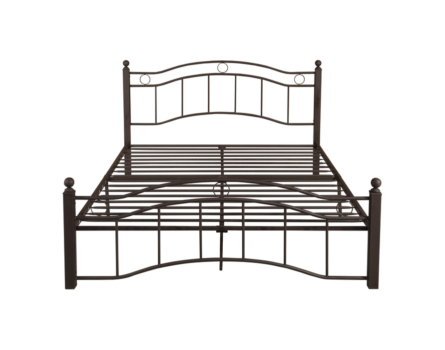 King Size Metal Bed Frame With Headboard And Footboard Bronze