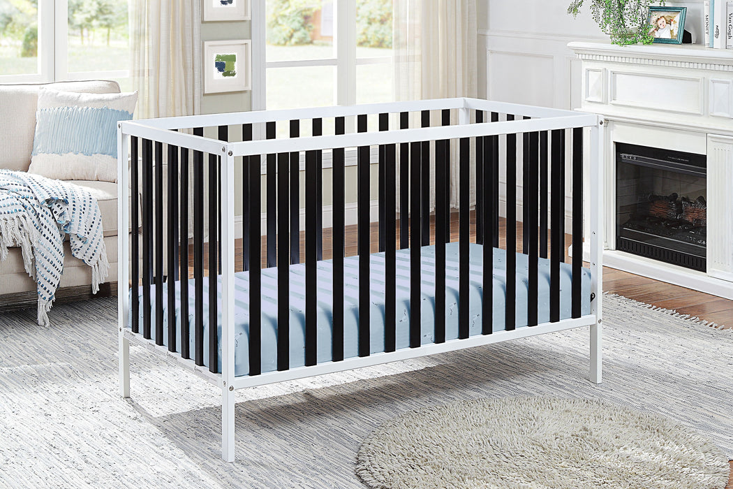 Deux Remi Island Crib - White/Black