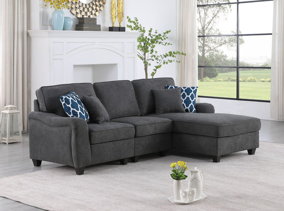 Leo - Sectional 3 Piece Sofa Chaise