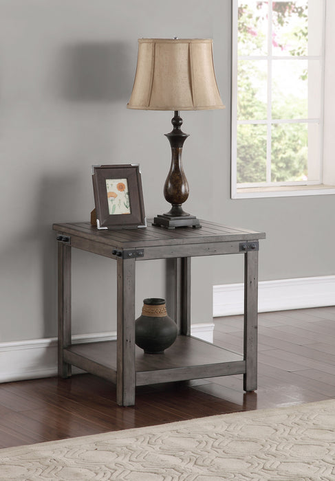 Bridgevine Home - Storehouse End Table - Smoked Grey Finish