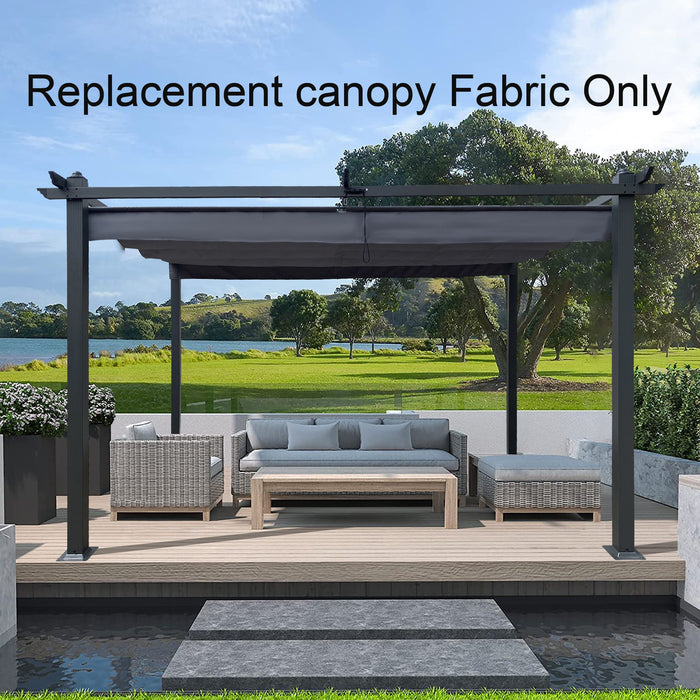 Replacement Canopy Top Cover Fabric For 13 X 10 Foot Outdoor Patio Retractable Pergola Sun - Shelter Canopy