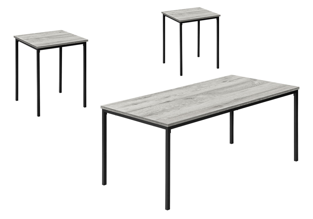 Table Set, Coffee, End, Laminate, Contemporary, Modern (Set of 3) - Gray