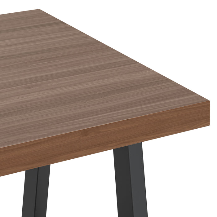 Sawhorse - Solid Walnut Veneer and Metal End Table - Walnut