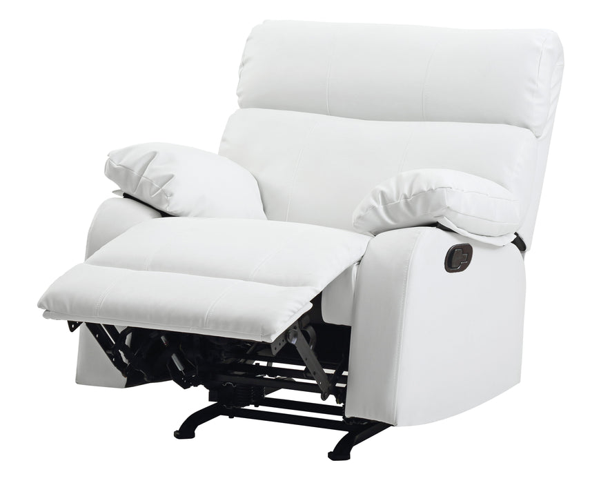 Glory Furniture Manny Rocker Recliner, White
