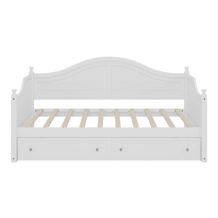 Daybed With 2 Storage Drawers, Sofa Bed With Handrail For Living Room Bedroom