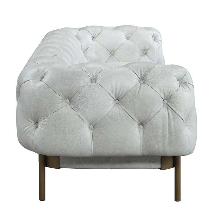 Ragle - Sofa - Vintage White Top Grain Leather