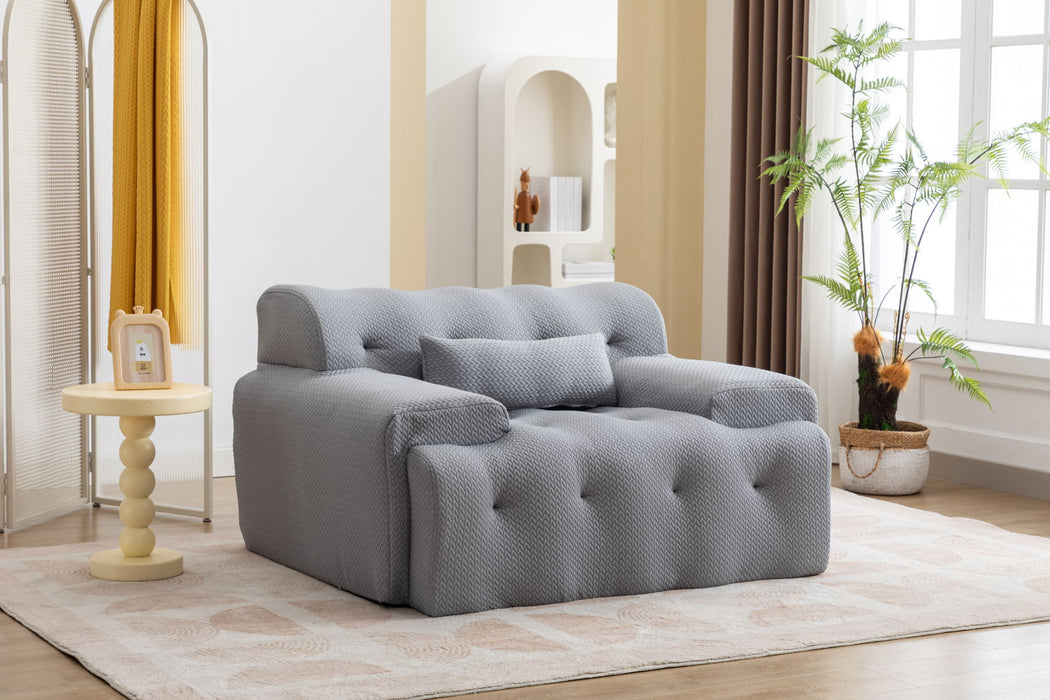 Large Size 1 Seater Sofa, Pure Foam Comfy Sofa Couch, Modern Lounge Sofa For Living Room, Apartment