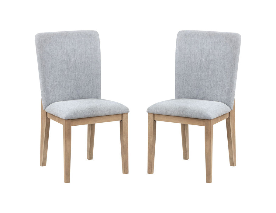 Caspian - 19" Linen And Oak Finish Dining Chair (Set of 2) - Gray