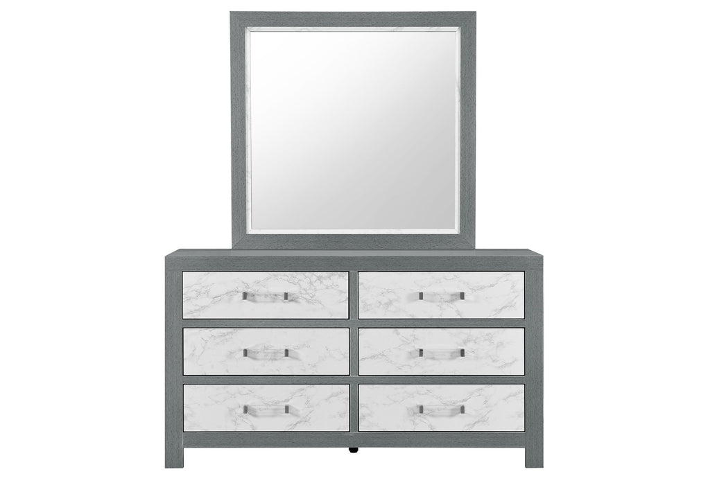 Micah - 5 Piece Queen Bedroom Set - Gray