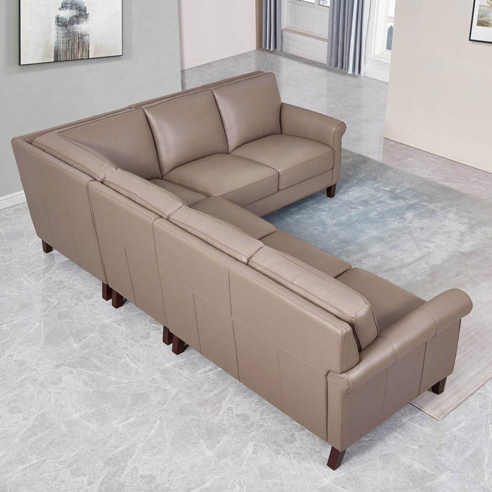 Laguna - Leather Sectional - Brown