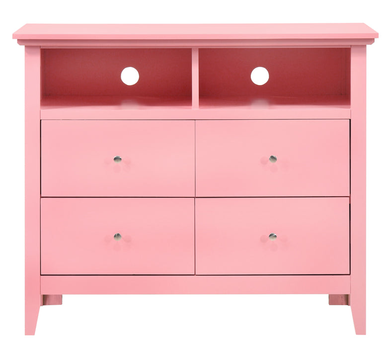 Glory Furniture Hammond TV Media Chest, Pink