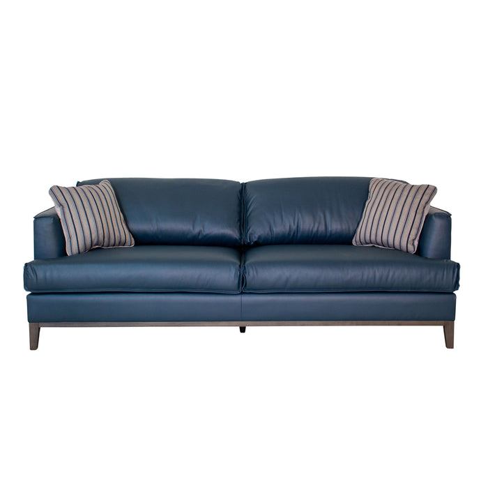 Aspen - Top Grain Leather Sofa - Blue