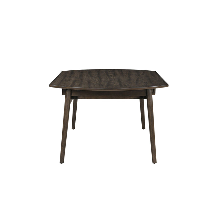 Rex - 65" Round Table With Self Storing Leaves - Walnut