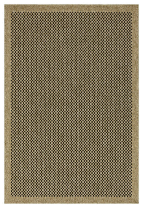 Earth - Indoor / Outdoor Area Rug Polypropylene - Jute / Black