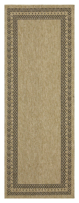 Earth - 7'10" X 10'3" Indoor / Outdoor Area Rug, Polypropylene - Jute / Black