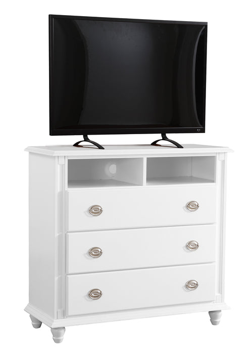 Glory Furniture Summit Media Chest, White