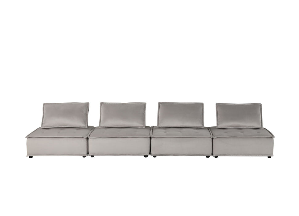 Anna - Velvet 4-Seater Modular Sofa