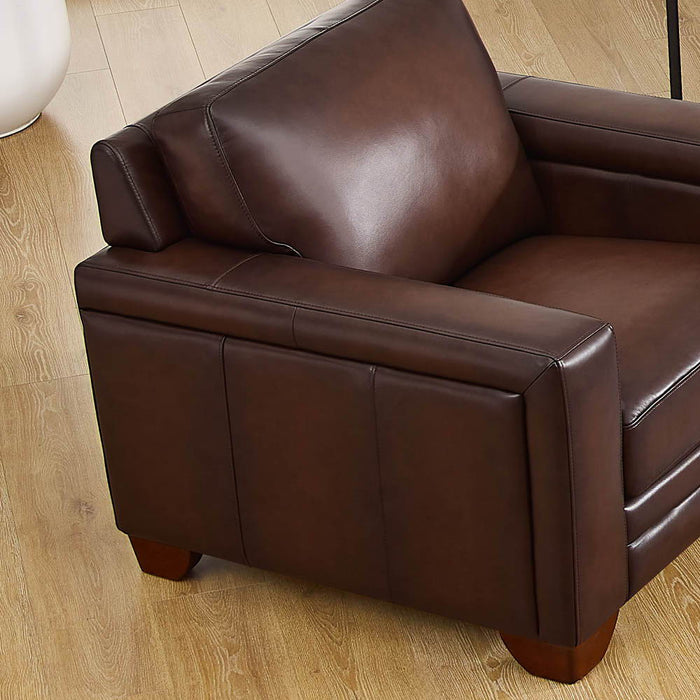 Alice - Leather Chair - Caramel