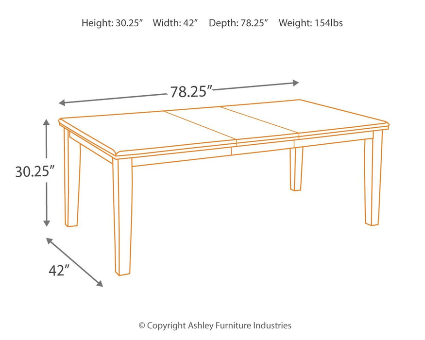 Haddigan - Marrón oscuro - Mesa auxiliar rectangular para comedor