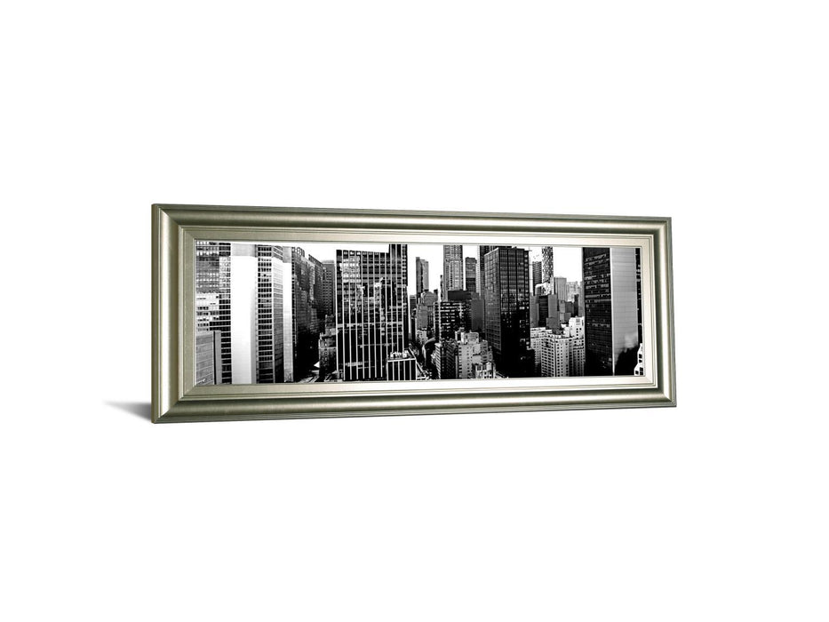 Panorama Of NYC VII By Jeff Pica - Framed Print Wall Art - Black