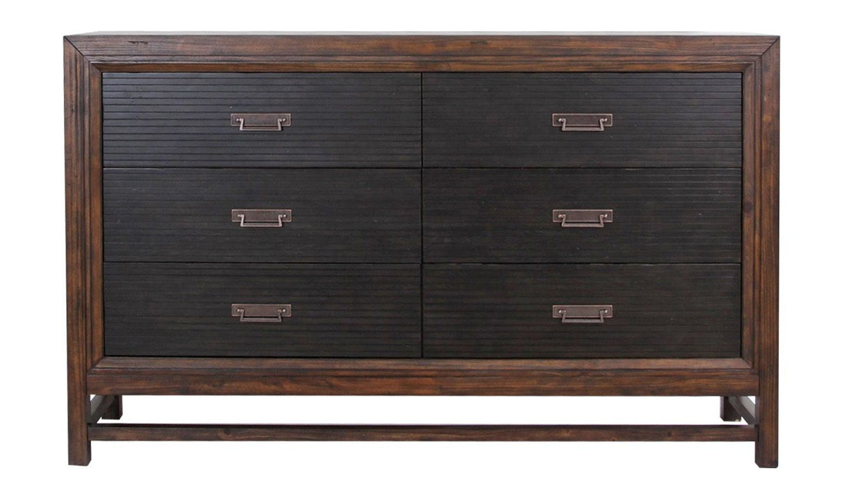 Branson - 6-Drawer Dresser, Two-Tone - Brown