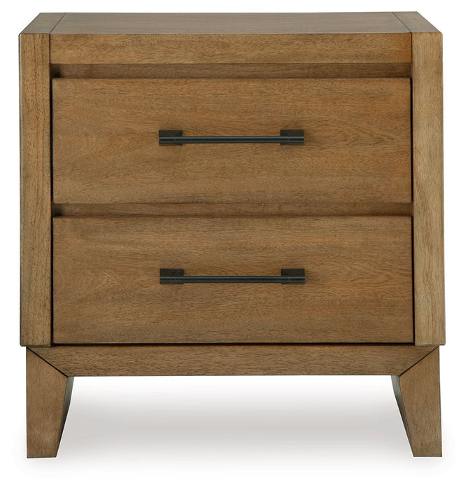 Sherbana - Light Brown - Two Drawer Night Stand