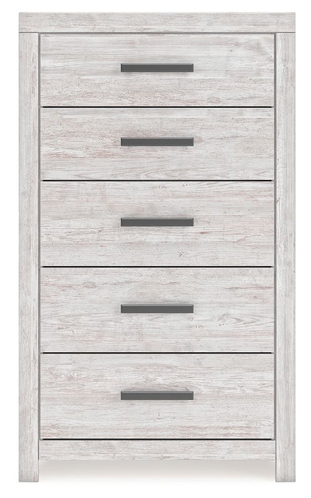 Cayboni - Whitewash - Five Drawer Chest