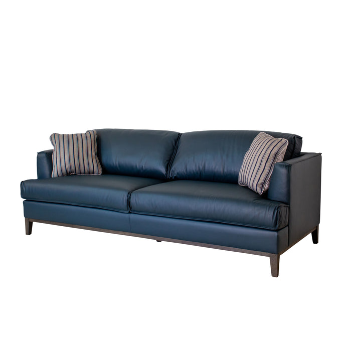 Aspen - Top Grain Leather Sofa - Blue