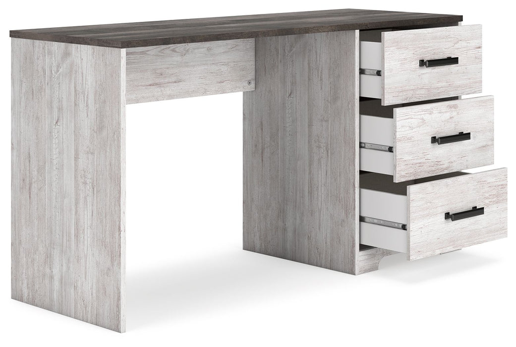 Shawburn - Branco / Cinza Carvão Escuro - Mesa de Home Office