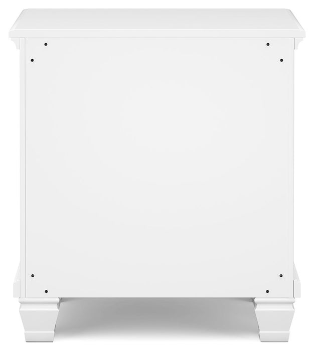 Fortman - Branco - Mesa de cabeceira com duas gavetas