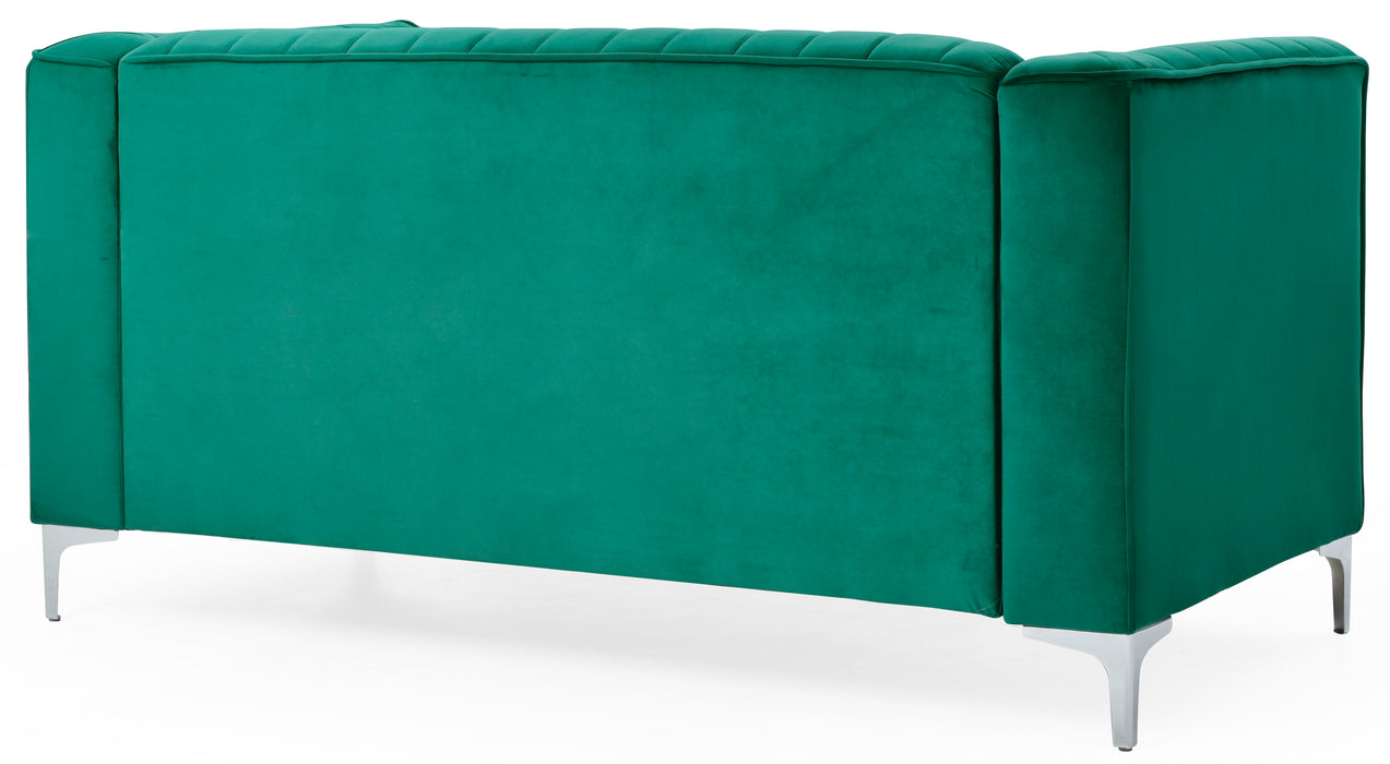 Glory Furniture Delray Loveseat (2 Boxes), Green