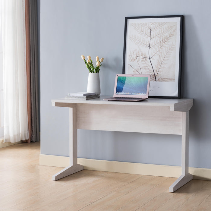 Laptop Desk With I-Shaped Legs, Spacious Desktop - White Oak