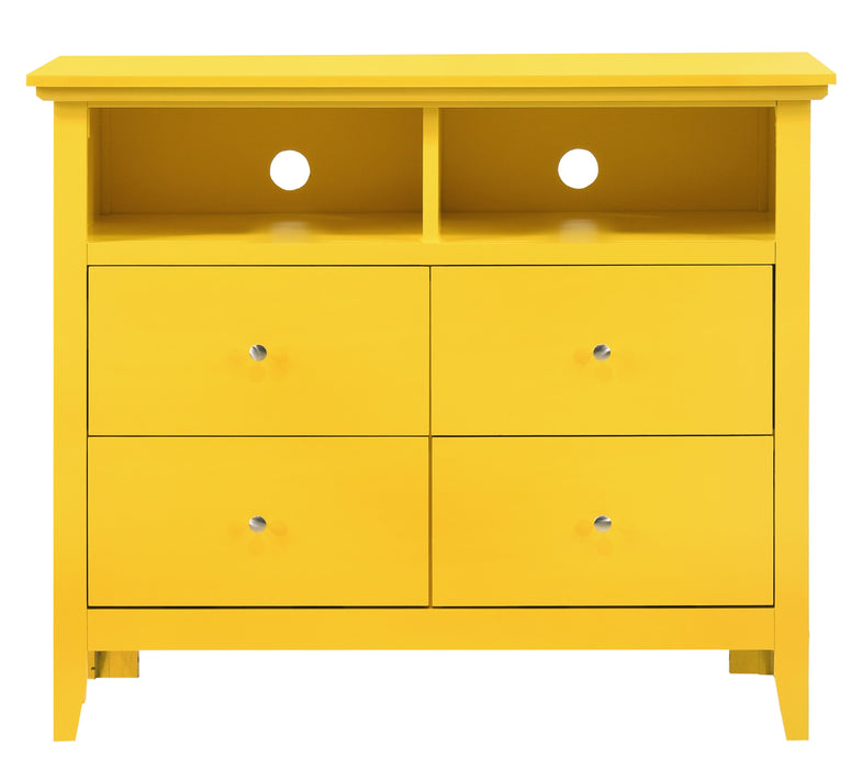 Glory Furniture Hammond TV Media Chest, Yellow