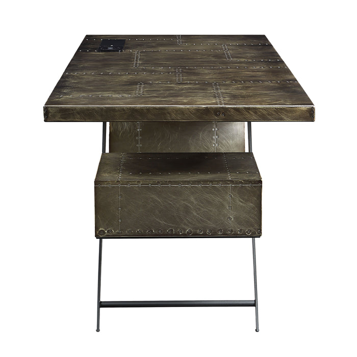 Brancaster - Writing Desk With USB Port - Bronze